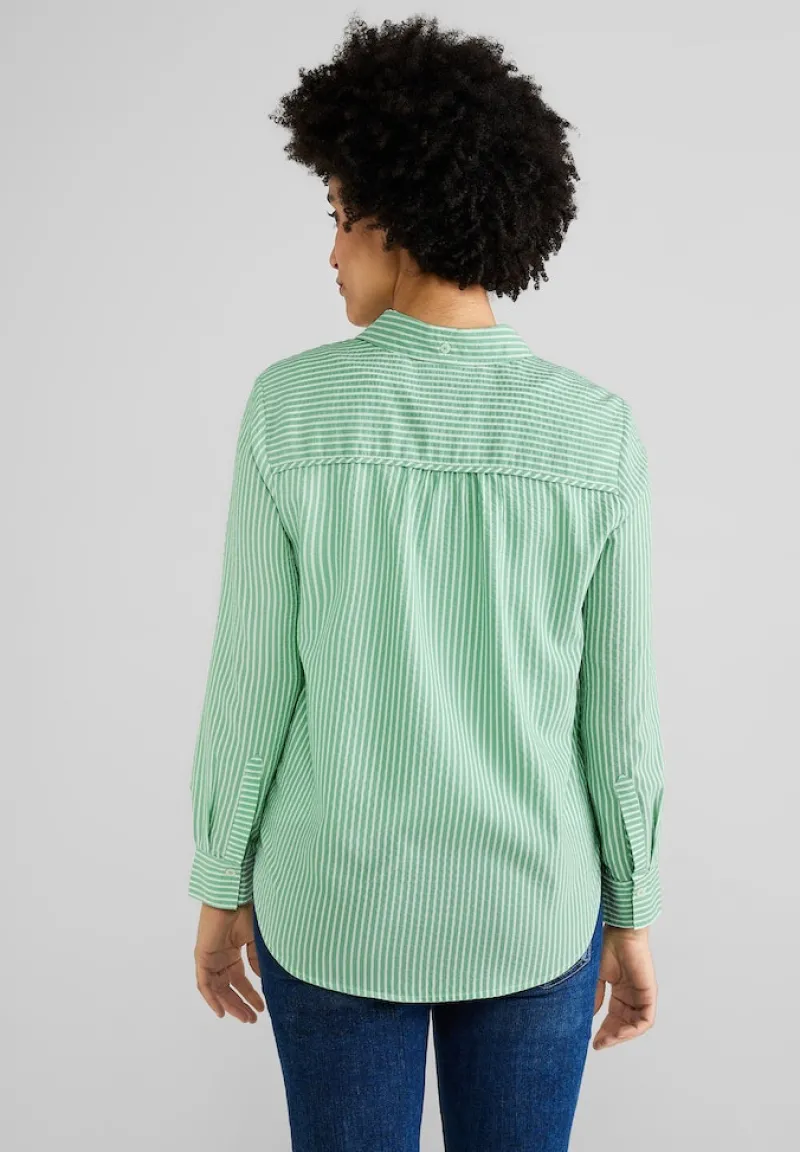 Street One Blusen*Seersucker Bluse brisk green