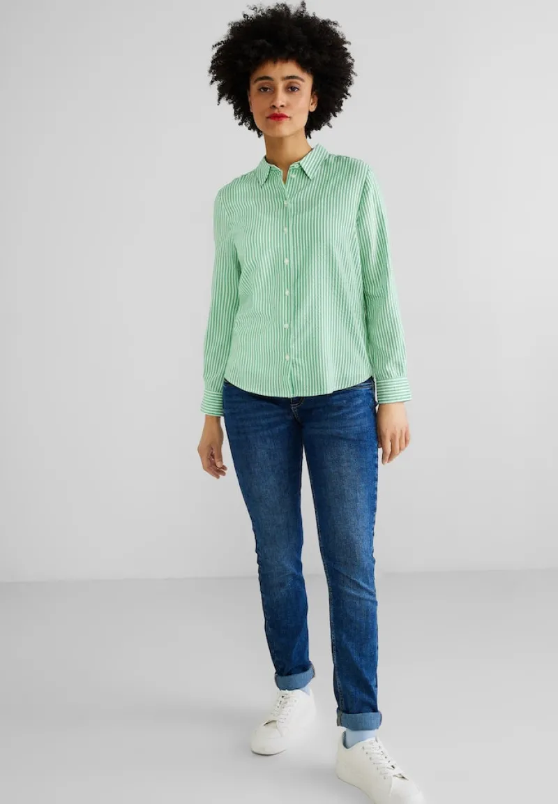 Street One Blusen*Seersucker Bluse brisk green