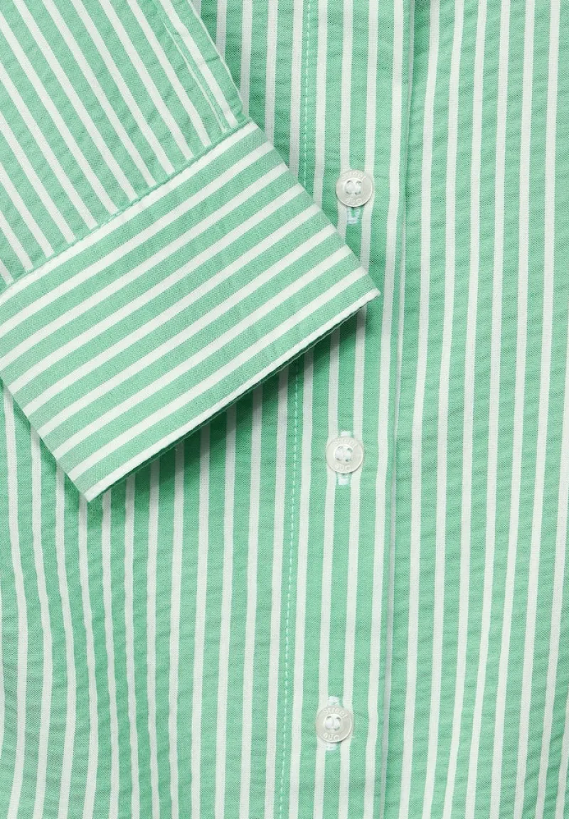 Street One Blusen*Seersucker Bluse brisk green