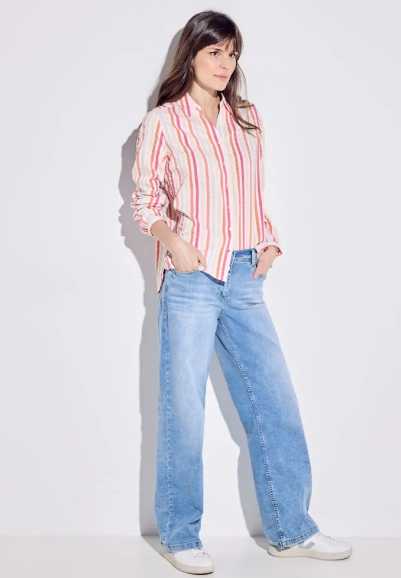 Cecil Blusen*Seersucker Bluse pink sorbet
