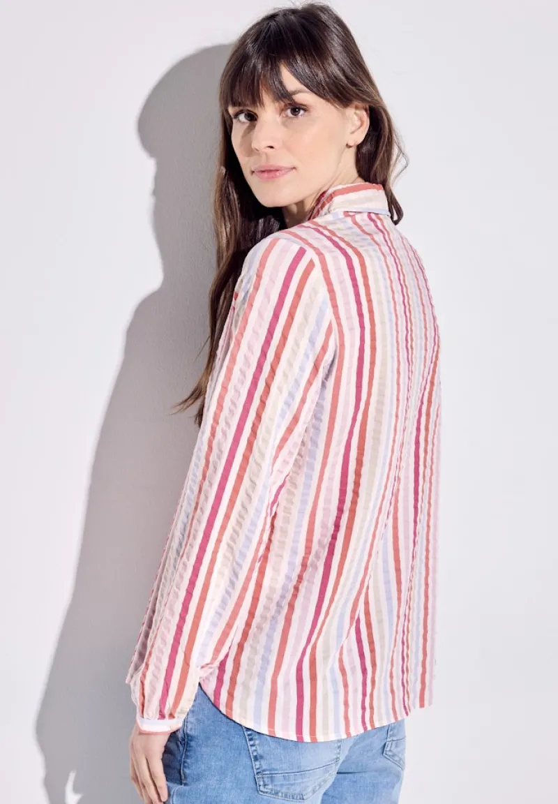 Cecil Blusen*Seersucker Bluse pink sorbet