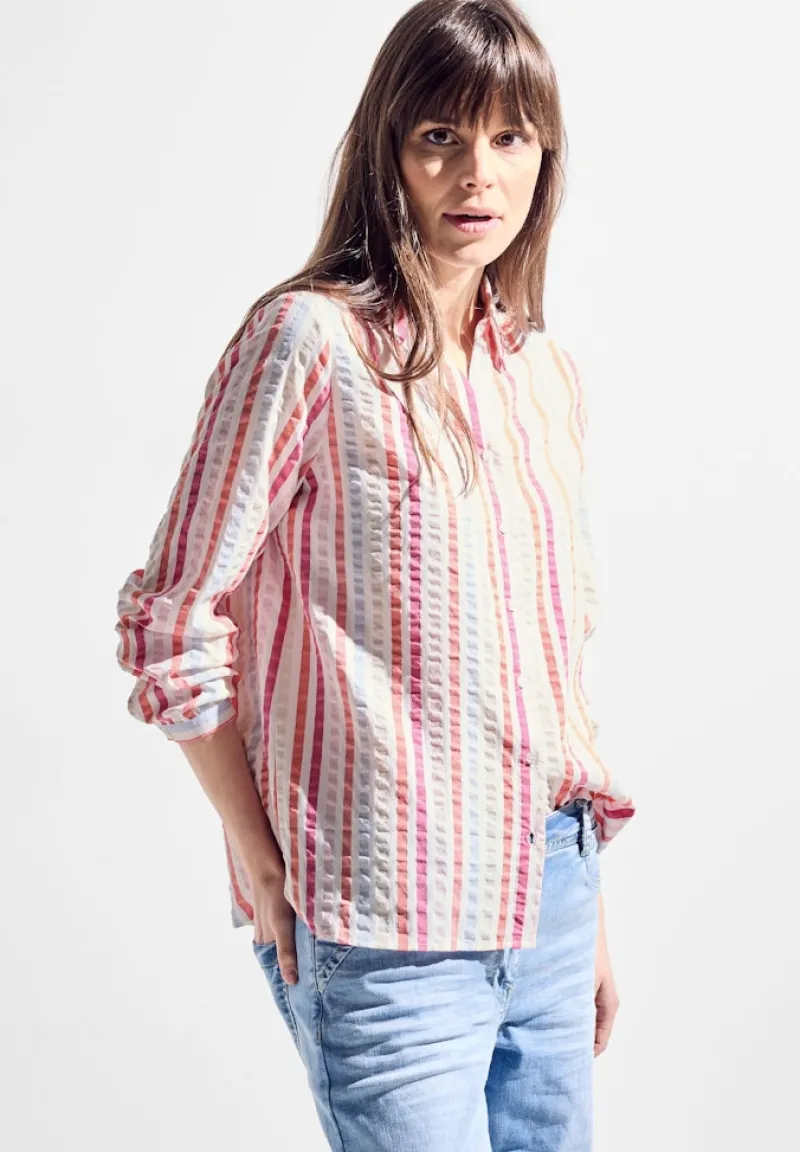 Cecil Blusen*Seersucker Bluse pink sorbet