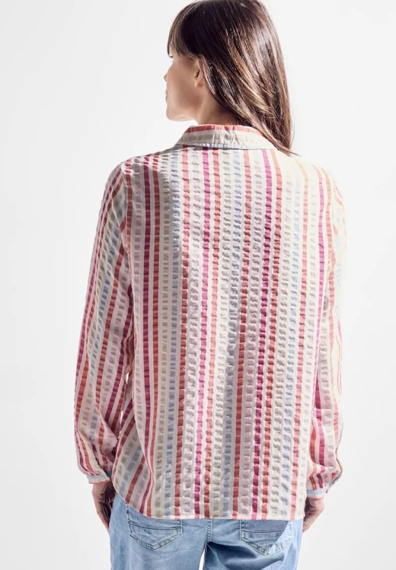 Cecil Blusen*Seersucker Bluse pink sorbet