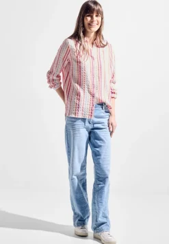 Cecil Blusen*Seersucker Bluse pink sorbet
