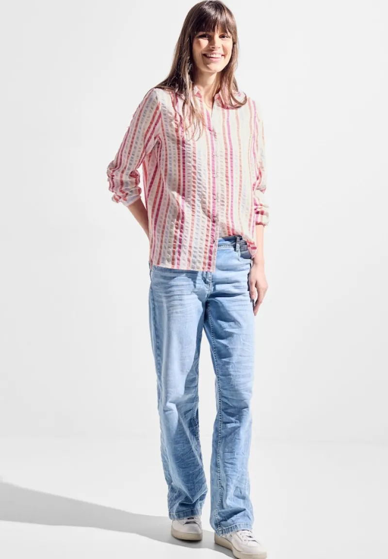 Cecil Blusen*Seersucker Bluse pink sorbet