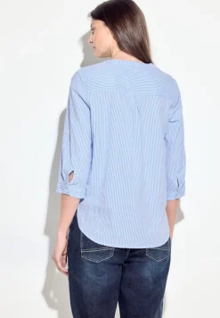 Cecil Blusen*Seersucker Bluse soda blouse blue