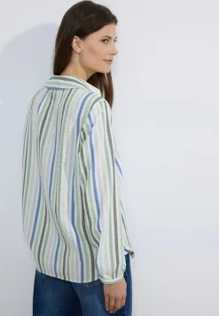 Cecil Blusen*Seersucker Bluse strong khaki