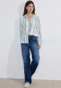 Cecil Blusen*Seersucker Bluse strong khaki