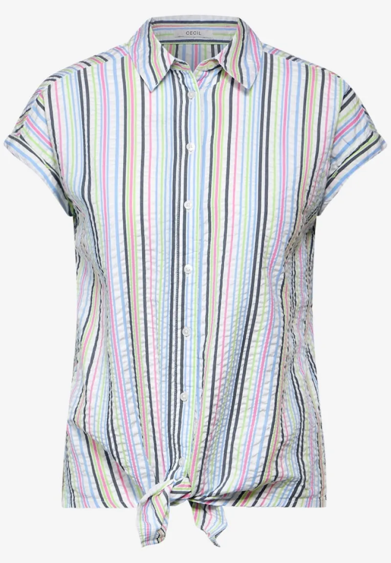 Cecil Blusen*Seersucker Bluse vanilla white
