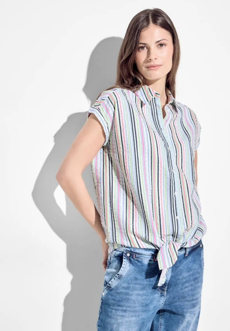 Cecil Blusen*Seersucker Bluse vanilla white