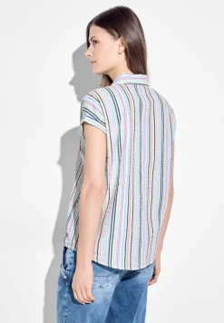 Cecil Blusen*Seersucker Bluse vanilla white