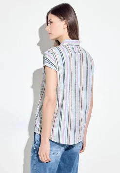Cecil Blusen*Seersucker Bluse vanilla white