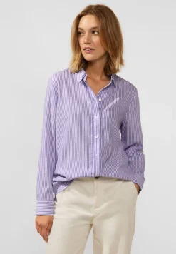 Street One Blusen*Seersucker Longbluse lupine lilac