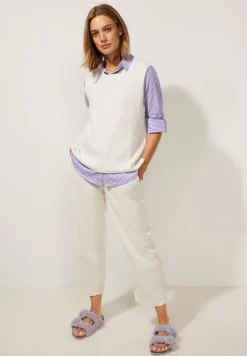 Street One Blusen*Seersucker Longbluse lupine lilac