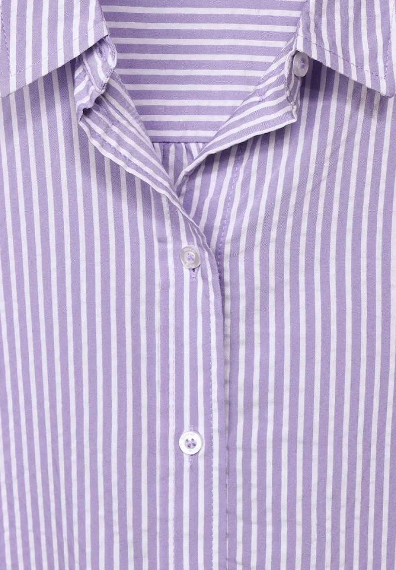 Street One Blusen*Seersucker Longbluse lupine lilac