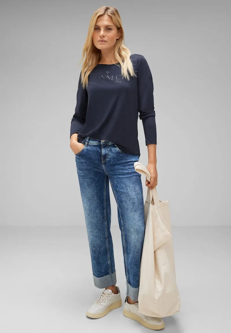 Street One Shirts*Seiden Look Shirt deep blue