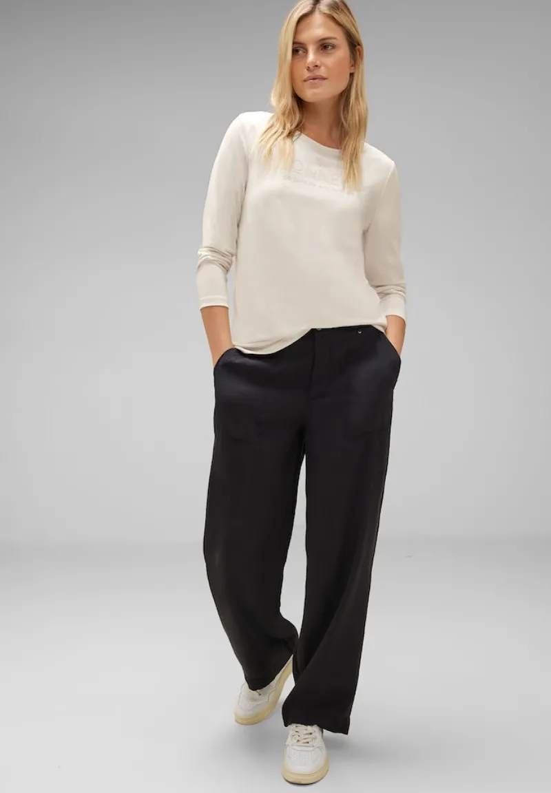 Street One Shirts*Seiden Look Shirt lucid white