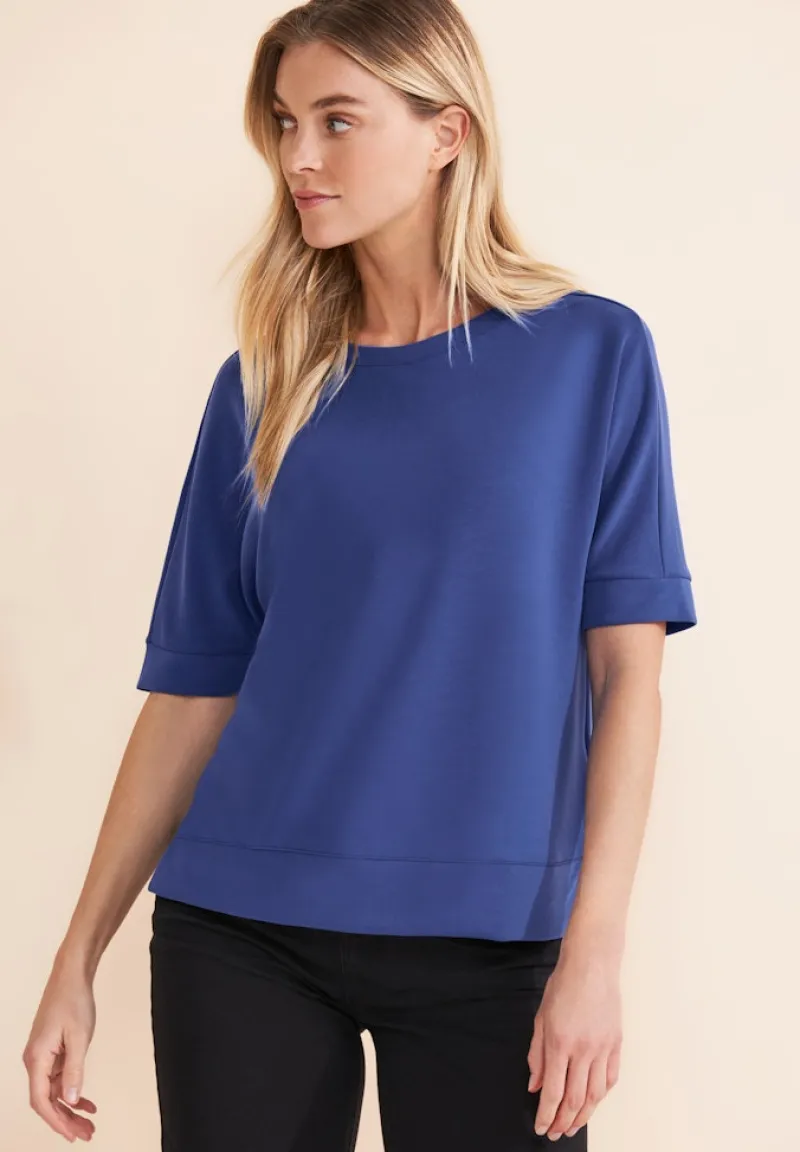 Street One Pullover & Sweatshirts*Seiden Look T-Shirt intense royal blue