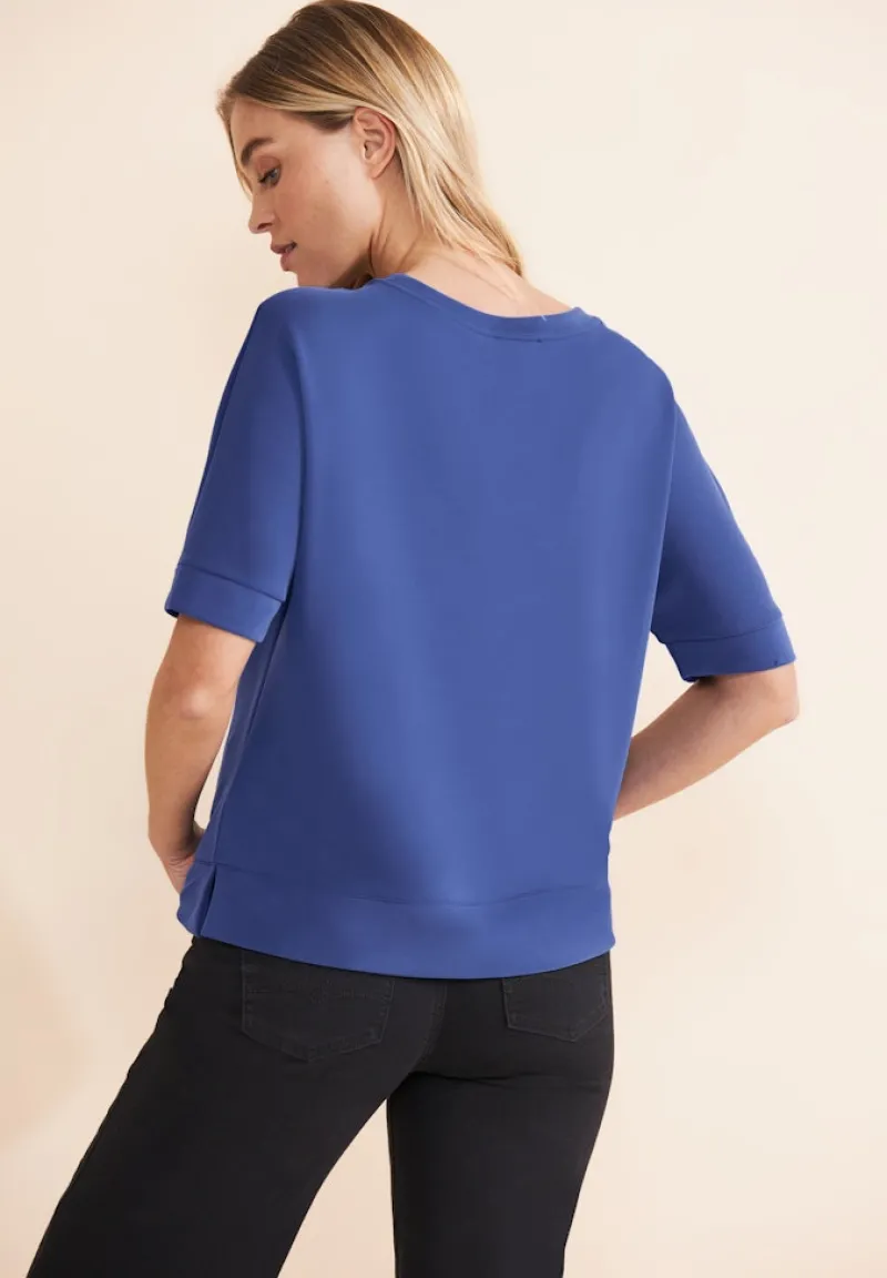 Street One Pullover & Sweatshirts*Seiden Look T-Shirt intense royal blue