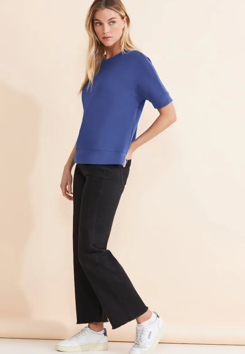 Street One Pullover & Sweatshirts*Seiden Look T-Shirt intense royal blue