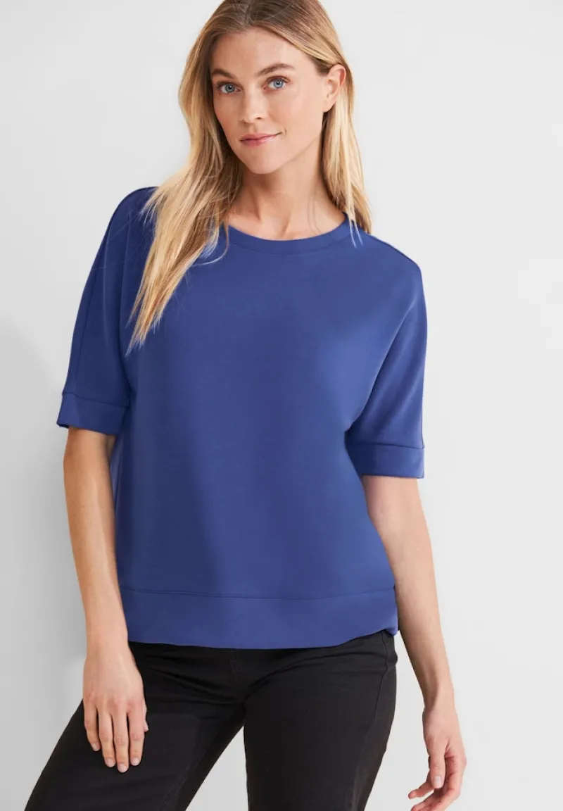 Street One Pullover & Sweatshirts*Seiden Look T-Shirt intense royal blue