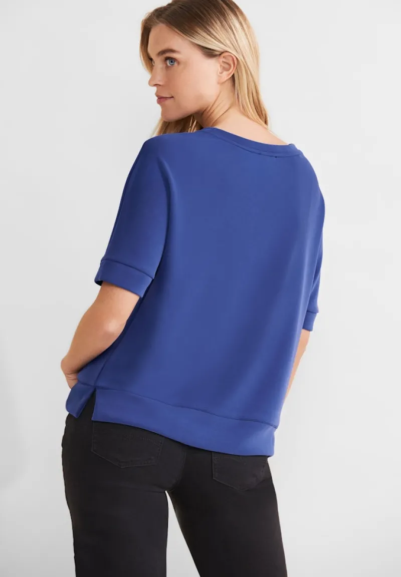 Street One Pullover & Sweatshirts*Seiden Look T-Shirt intense royal blue