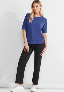 Street One Pullover & Sweatshirts*Seiden Look T-Shirt intense royal blue