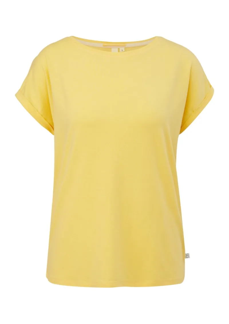 QS Shirts*Shirt aus Lyocellmix Gelb