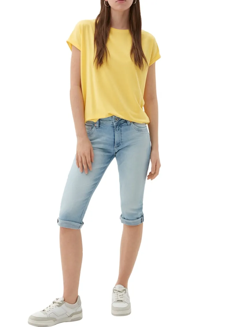 QS Shirts*Shirt aus Lyocellmix Gelb