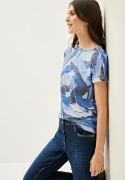 Cecil Shirts*Shirt im Ausbrenner-Look urban navy blue