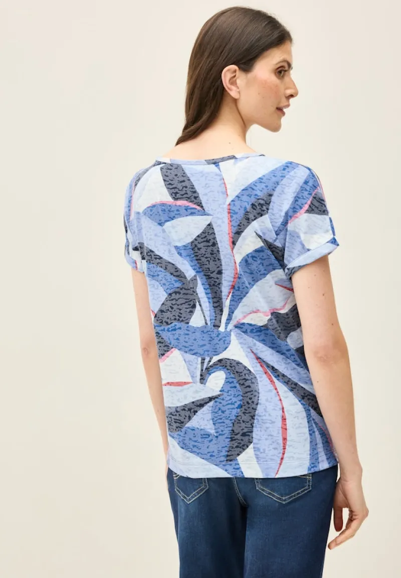 Cecil Shirts*Shirt im Ausbrenner-Look urban navy blue