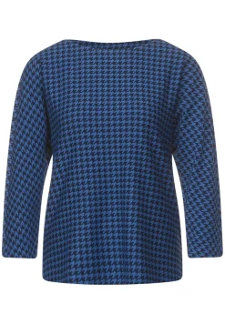 Street One Shirts*Shirt im Jacquard Muster dazzling blue