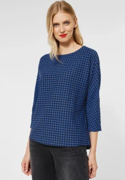Street One Shirts*Shirt im Jacquard Muster dazzling blue