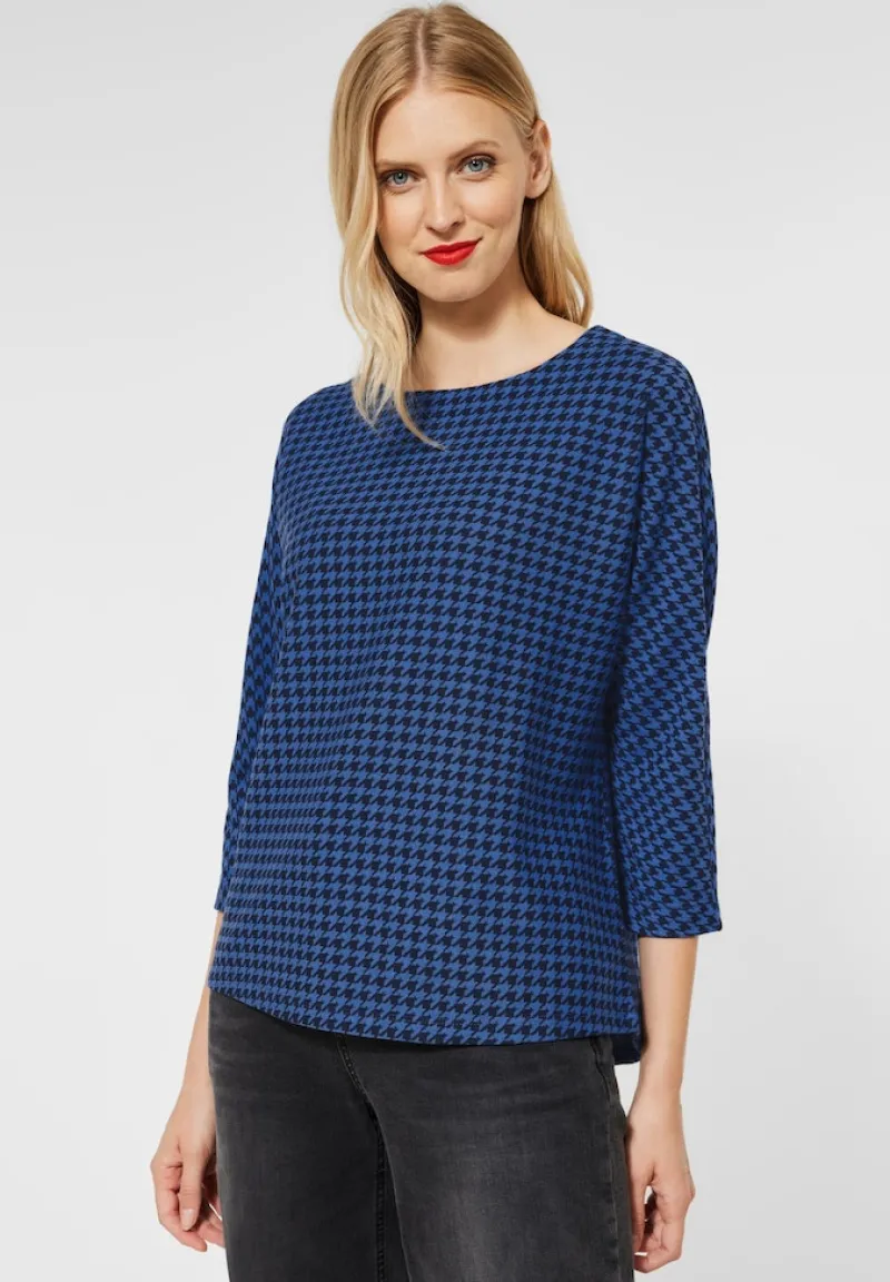 Street One Shirts*Shirt im Jacquard Muster dazzling blue