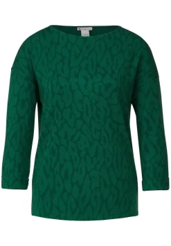 Street One Shirts*Shirt im Leo Dessin dark brisk green