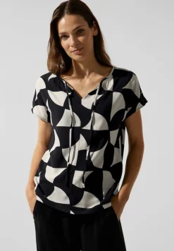 Street One Shirts*Shirt im Materialmix Black