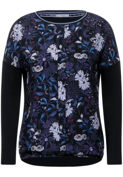 Cecil Shirts*Shirt im Materialmix Black