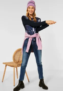 Cecil Shirts*Shirt im Materialmix Black