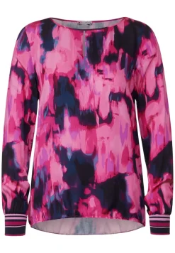 Street One Shirts*Shirt im Materialmix bright cozy pink