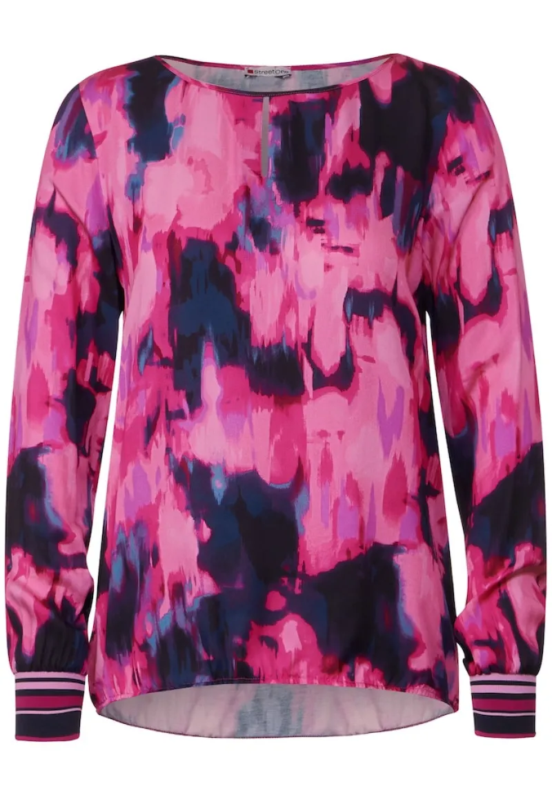 Street One Shirts*Shirt im Materialmix bright cozy pink