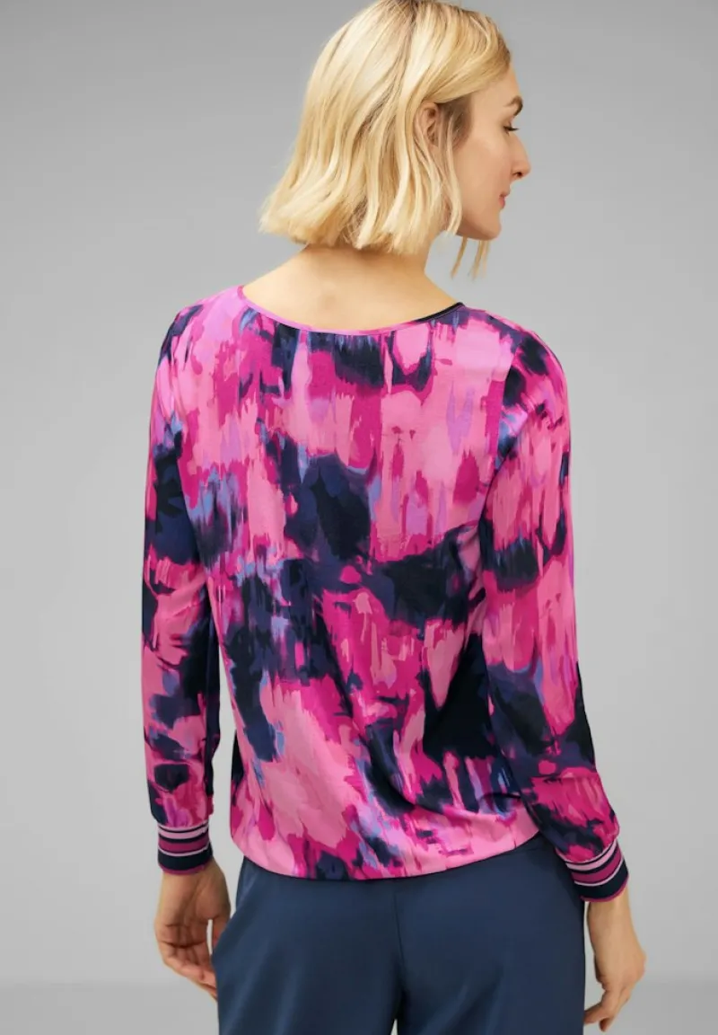 Street One Shirts*Shirt im Materialmix bright cozy pink