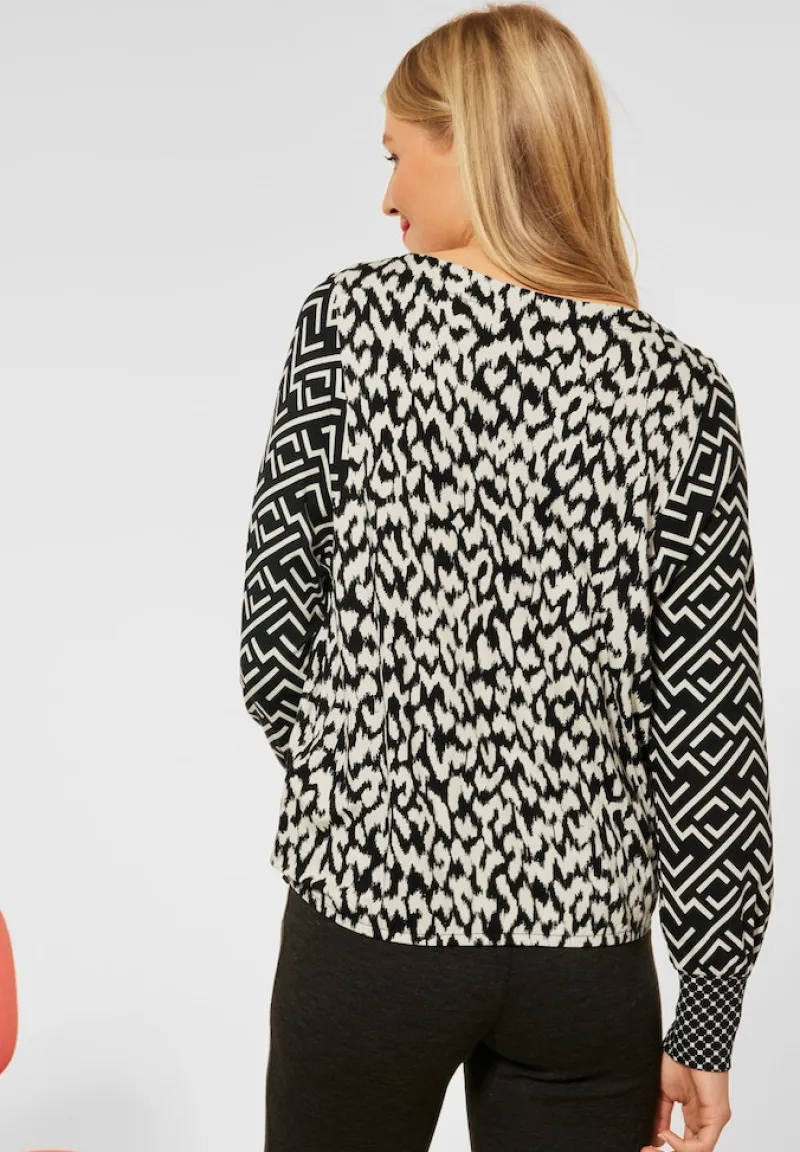 Street One Shirts*Shirt im Printmix Black