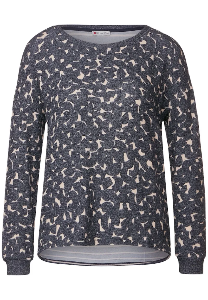 Street One Shirts*Shirt im Printmix deep blue melange