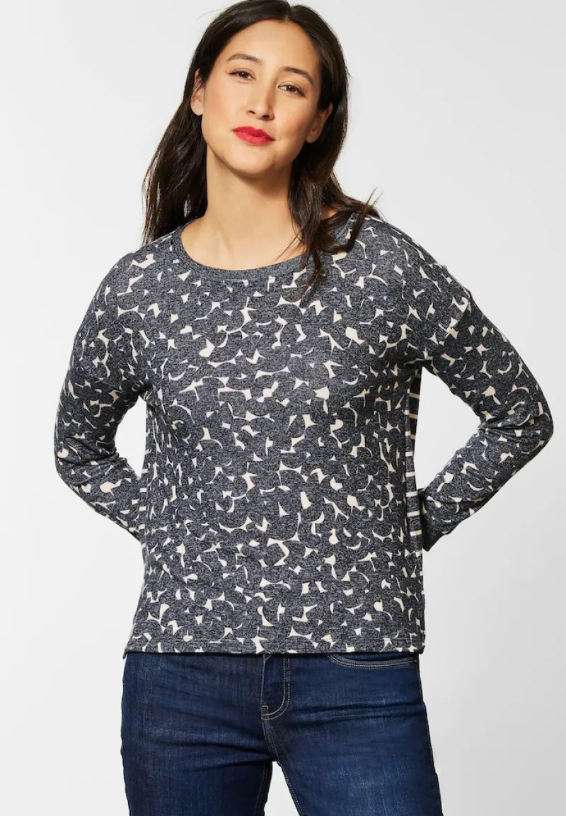 Street One Shirts*Shirt im Printmix deep blue melange