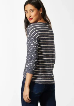 Street One Shirts*Shirt im Printmix deep blue melange