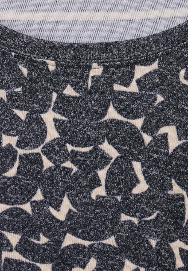 Street One Shirts*Shirt im Printmix deep blue melange