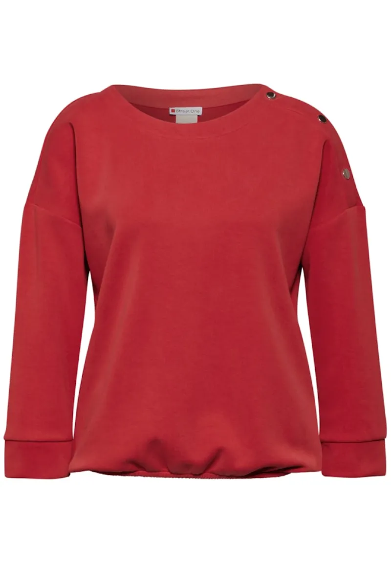 Street One Shirts*Shirt im Silk Look mandarin red