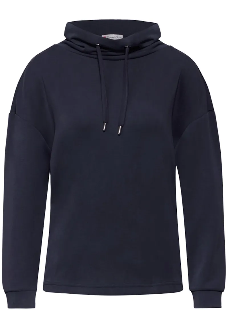 Street One Shirts*Shirt im Silk Look night sky blue