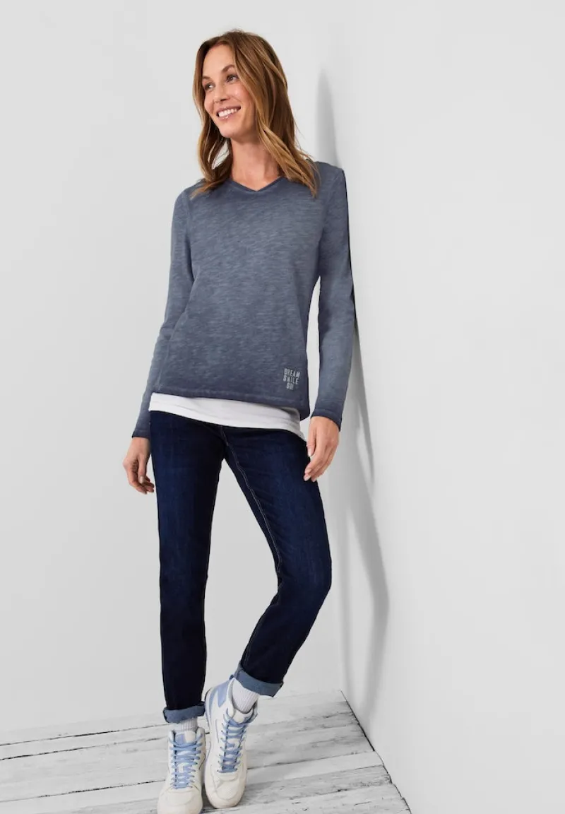 Cecil Shirts*Shirt in gewaschener Optik deep blue