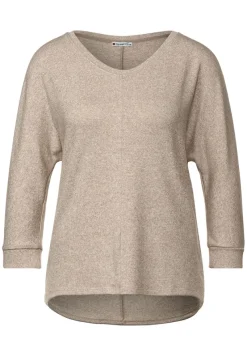 Street One Shirts*Shirt in Melange buff sand melange